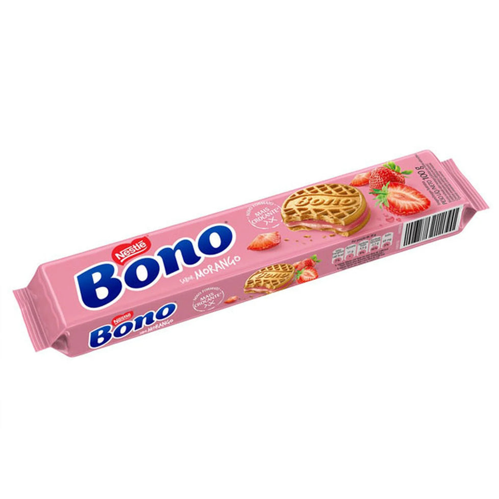 Biscoito Recheado Bono Morango Bono 90g
