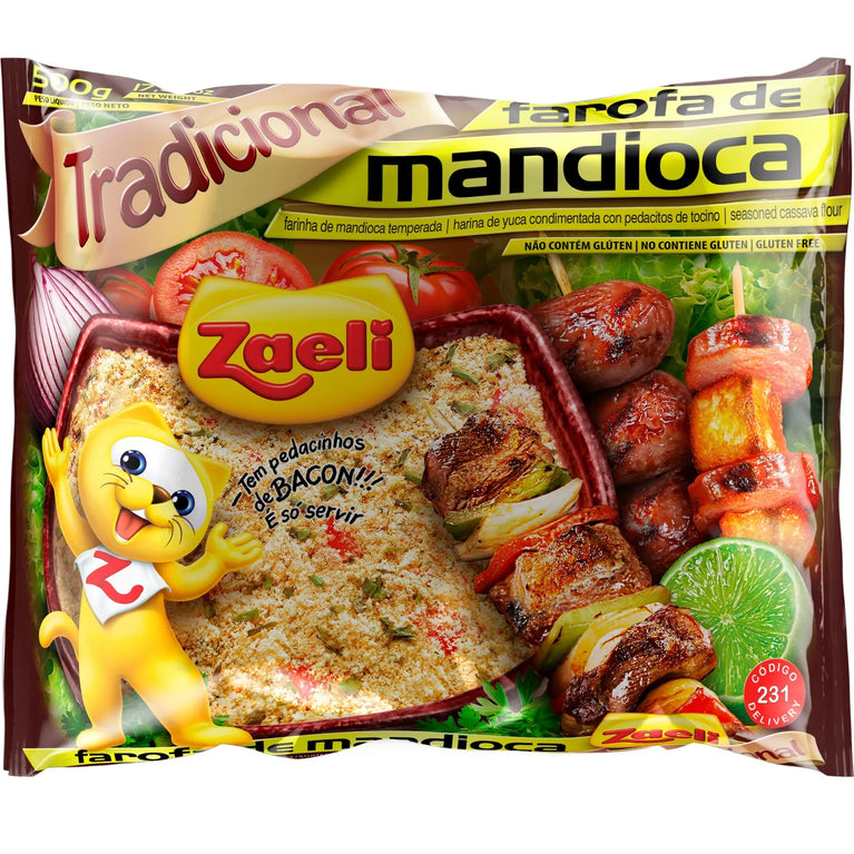 Farofa Mandioca Tradicional Zaeli 500g