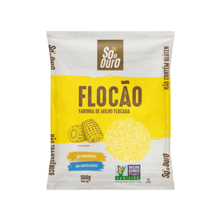 Flocão de Milho Só o Ouro 500g | Pedaços do Brasil