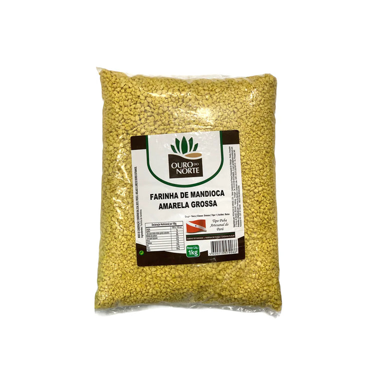 Farinha de Mandioca Amarela Grossa (puba) 1kg